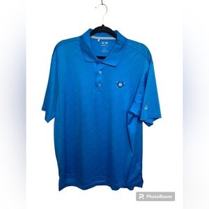 Adidas blue short sleeve golf polo. MGCC. Large